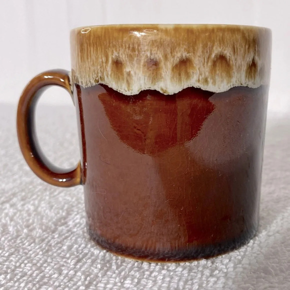 Vintage Handmade Brown Glaze Ceramic Pottery  Mug Coffee Cup - Picture 1 of 10